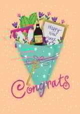 Pretty New Home Card - New Home Flower Essentials Bouquet created by Nisha Limbachia