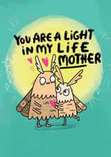 Cute Birthday Card - Moth Pun - for Mums created by Katie Abey