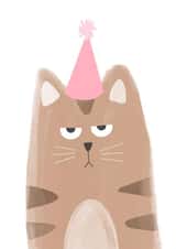 Grumpy Brown Cat Card created by Grumpy Cats