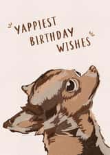 Cute Chihuahua Birthday Card - Yappy Birthday - Dog Pun created by Lisa Wardle