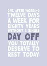 Cheeky Father's Day Card - A Day Off for Dad! created by Forever Blessed