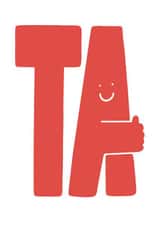 Cute Thank You Card - Great big Ta created by Paula Hirst