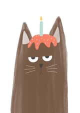 Brown Cake Cat Card created by Grumpy Cats