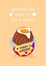 Cute Easter Card - for Partner - You Make Me All Gooey Inside created by Running with Scissors