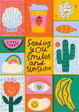Cute Thinking of You Card - Sending You Sunshine and Smiles created by Nikki Miles