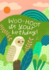 Owl Birthday Card - Nature Wildlife created by Nikki Miles