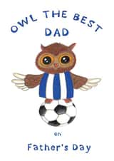 Cute Father's Day Card - for a Sheffield Wednesday Fan - Football card for your Dad created by Pixie Drew