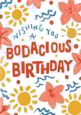 Cute Birthday Card - Summery Beach Bodacious created by Jade Fisher