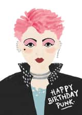 Cute Birthday Card - For Her - Fun Punk created by Jade Fisher