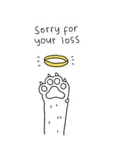 Heartfelt Sympathy Card - Pet Dog Loss Condolences - Sorry For Your Loss created by The Playful Indian