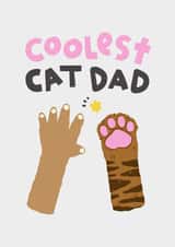 Cute Fathers Day Card - From the Cat - Tabby Cat created by The Playful Indian