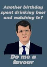 Roy Keane Birthday card created by Sports Cards