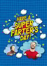 Personalised Father's Day Photo Card created by Atwood & Atwood - Cheeky Fathers Day Photo Card - Super Farters Day Pun