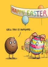 Funny Easter Card - Nude Egg - Awkward Easter created by Bryony Jackson Walters