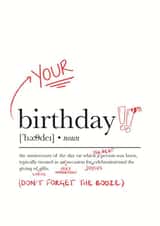 Doodle Funny Birthday Card - YOUR Birthday - Scribble Card created by milclark.creative
