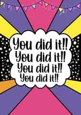 Colourful celebration- graduation, driving test, new job, new baby, you did it! created by Chloe's Digital Art