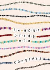 Cute Wedding Card - For a Bride to Be - Taylor Swift Friendship Bracelet Pun created by Pink Sky Studios