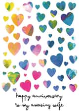 Beautiful Anniversary Card - For Wife - Abstract Art created by size3art