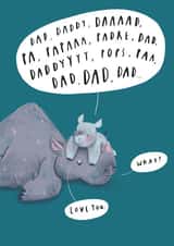 Cute Father's Day Card - Rhino - Love you Daddy created by Studio Snow