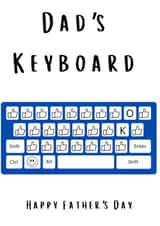Dad's Keyboard - Funny Father's day card created by By Special Invitation 