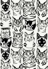 Cute Just Because Card - Illustrated Cats created by Sun & Stars