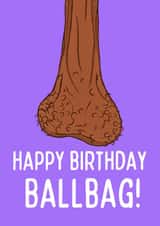 Rude Birthday Card - Happy Birthday Ballbag - Naughty Illustration created by Billy's Ballbags
