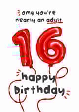 Fun Birthday Card - 16th - Foil Balloons created by The Playful Indian