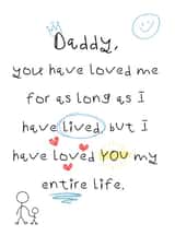 Cute Fathers Day Card - For Daddy - From The Kids created by Delicate Point of View