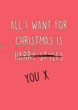 Funny Harry Styles Christmas Card - For Partner Boyfriend - One Direction created by Delicate Point of View