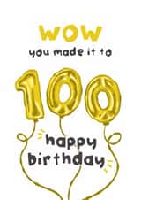 Fun Birthday Card - 100th - Foil Balloons created by The Playful Indian