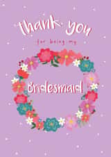 Cute Thank You Card - For Bridesmaid created by @Laura Lonsdale Designs
