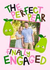 Personalised Engagement Photo Card created by Ludicrous Prints - Cute Engagement Photo Card - Perfect Pear