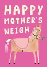 Funny Mother's Day Card - Horse Pun - Happy Mother's Neigh created by AbiGoLucky