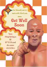 Get well soon from David Goggins gym shark created by Deborah Woodthorpe Illustration