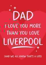 Funny Fathers Day Card - for Dad - Liverpool FC created by Tiger Feet Creations