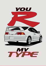 Cute Anniversary Card for Petrolheads - You R My Type created by Carfectionery
