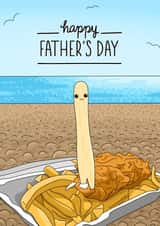 Cute Father's Day Card - Fish and Chips created by Evie Garnett Designs