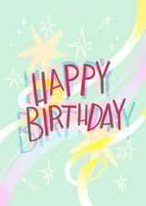 Bright Fun Pastel Happy Birthday Card created by Emily Hline Illustration