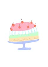 Birthday cake design for mum, grandma, cake lover for celebration created by Really Friendly Prints