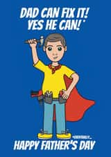 Cheeky Father's Day Card - For A DIY Superhero - Fix it Eventually created by @Cupsie's Creations