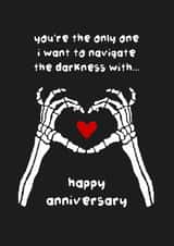 Cute Anniversary Card – Navigate Darkness With You created by The Playful Indian