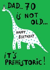 Funny Birthday Card - For Dad - 70th created by Earlybird