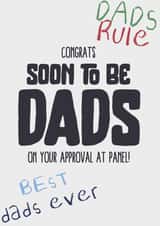Celebratory Adoption Panel Approval Card - Soon to be Dads - For New Adopters created by Wild Studio