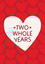 Cute Anniversary Card - Two Whole Years created by Puns and Needles
