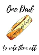 "One Dad to rule them all" - Lord of the Rings inspired Father's Day card created by Doc_Doodle