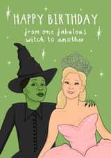 Funny Birthday Cards - Wicked Movie Inspired - Ariana Grande and Cynthia Erivo created by Running with Scissors