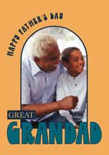 Personalised Father's Day Photo Card created by Choo Choo - Retro Fathers Day Photo Card - For Great Grandad
