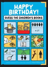 Cute Happy Birthday Card - For Kids - Guess the Children's Books! created by Daniel Benney