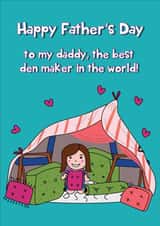 Cute Father's Day Card - Den Making Daddy created by @Laura Lonsdale Designs