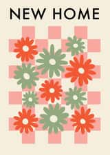 Cute New Home Card - Print - Digital Floral created by Vallely Studios